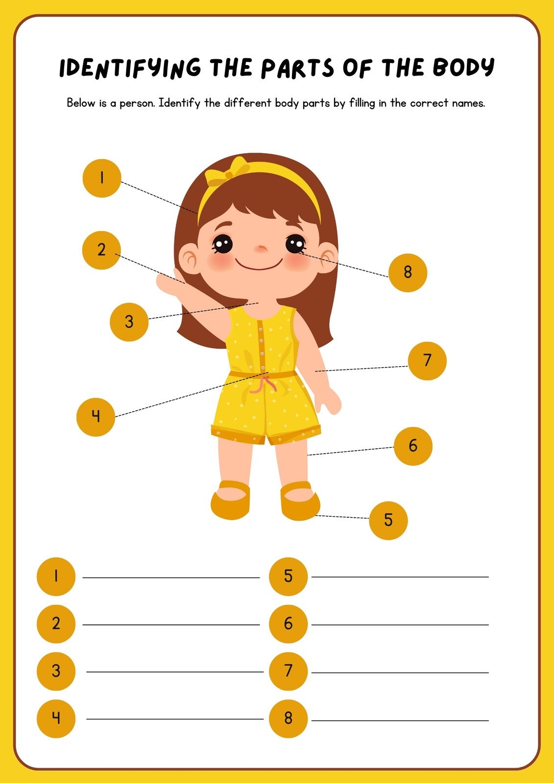 Customize 81 Body Parts Worksheets Templates Online Canva Parts Of The Body Free Worksheet SKOOLGO