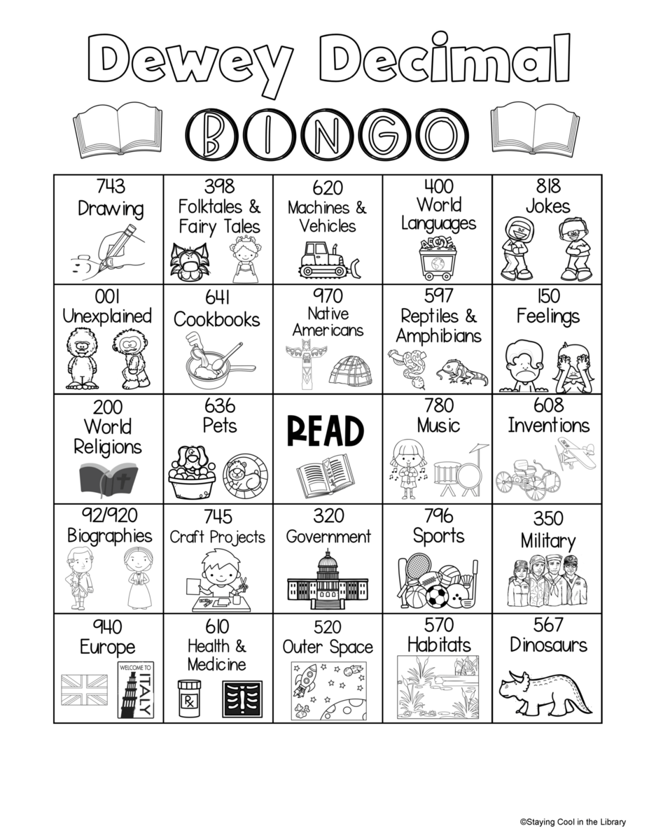 Dewey Decimal Bingo Game Print And Digital For Google Slides