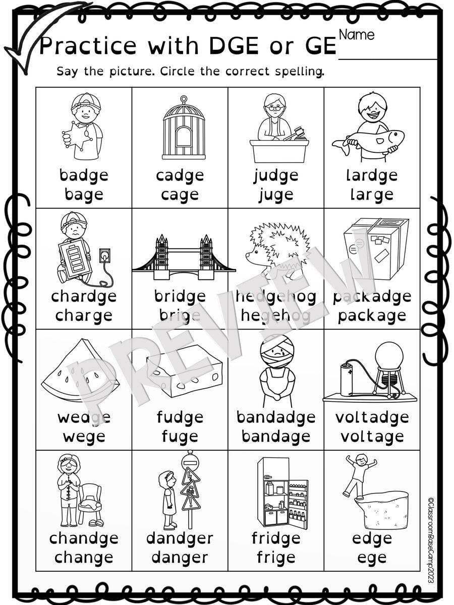DGE Or GE Spelling Orton Gillingham The Soldier Rule Made By Teachers
