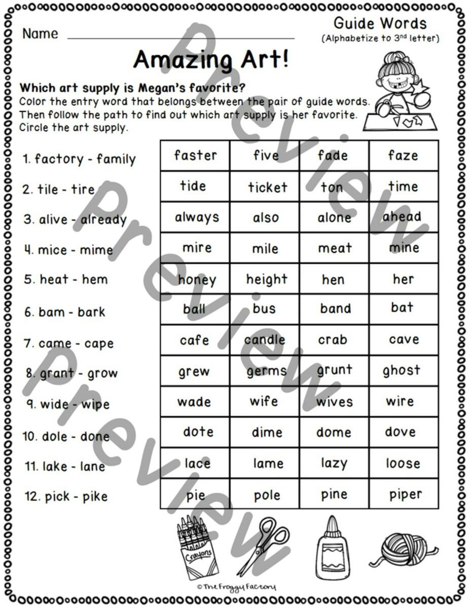 Dictionary Skills Worksheets Guide Words Made By Teachers Dictionary Skills Worksheets Guide Words Made By Teachers