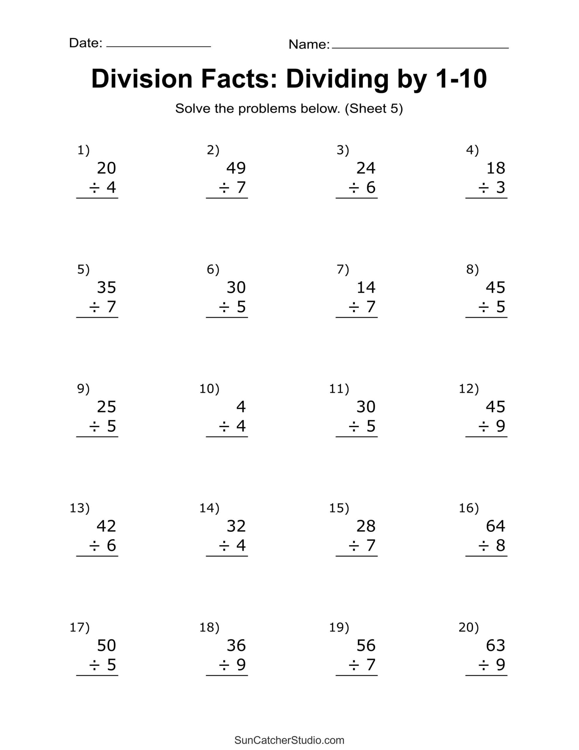 Division Worksheets Problems Free Printable Math Drills Free Printables Lettering SVG Files Tools Apps Division Worksheets Problems Free Printable Math Drills Free Printables Lettering SVG Files Tools Apps