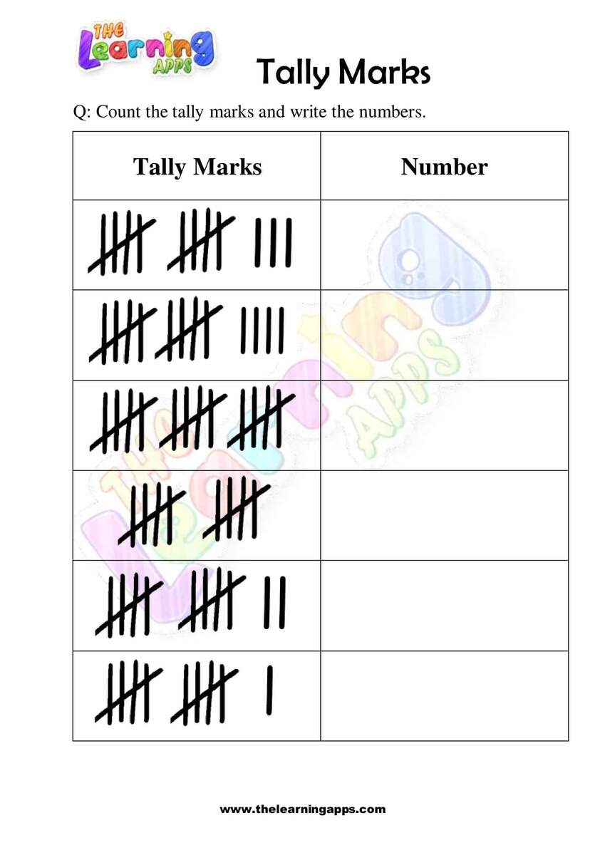 Download Free Printable Tally Mark Worksheets For Grade 1 Download Free Printable Tally Mark Worksheets For Grade 1