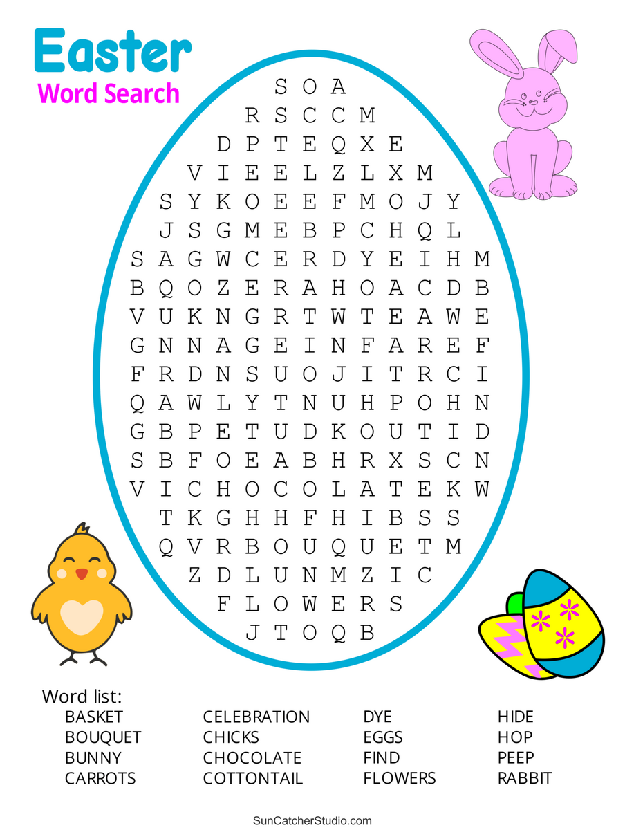 Easter Word Search Free Printable PDF Puzzles Free Printables Lettering SVG Files Tools Apps