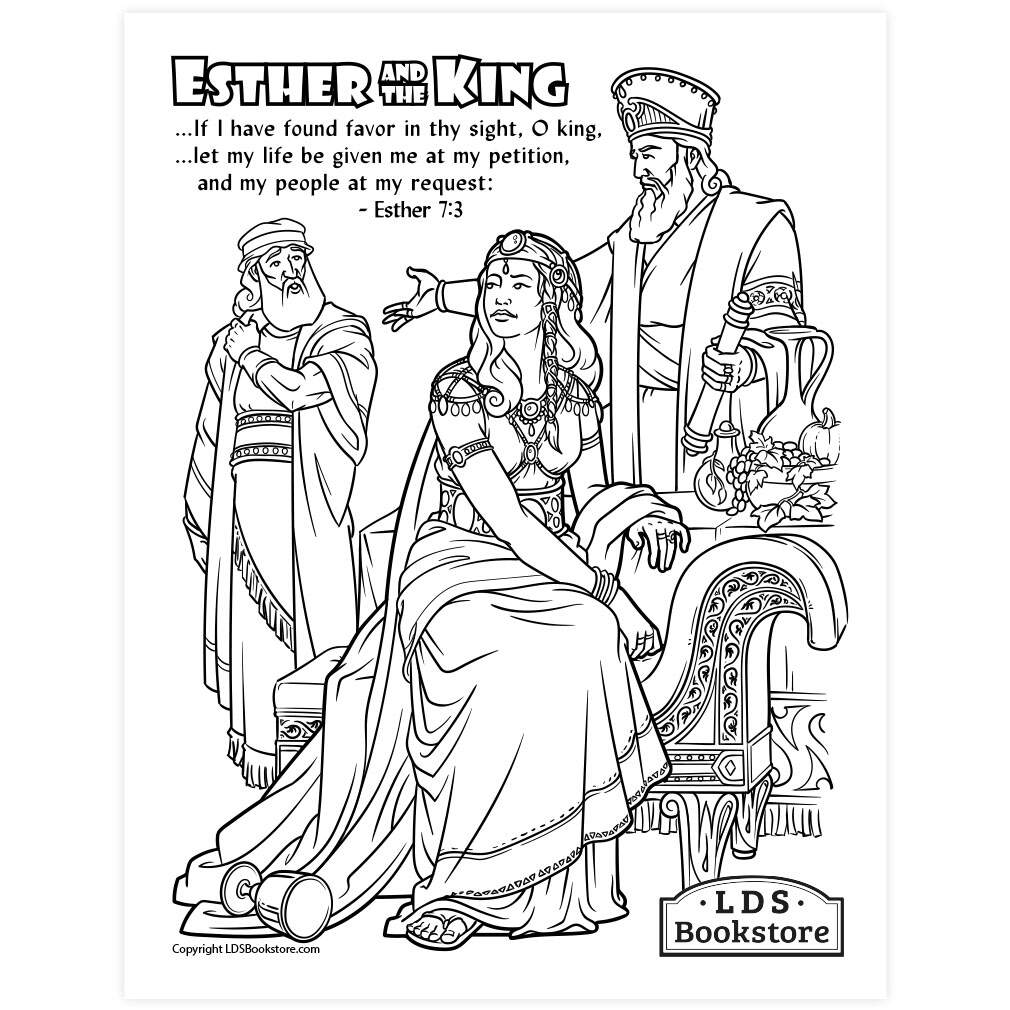 Esther And The King Coloring Page Printable Esther And The King Coloring Page Printable
