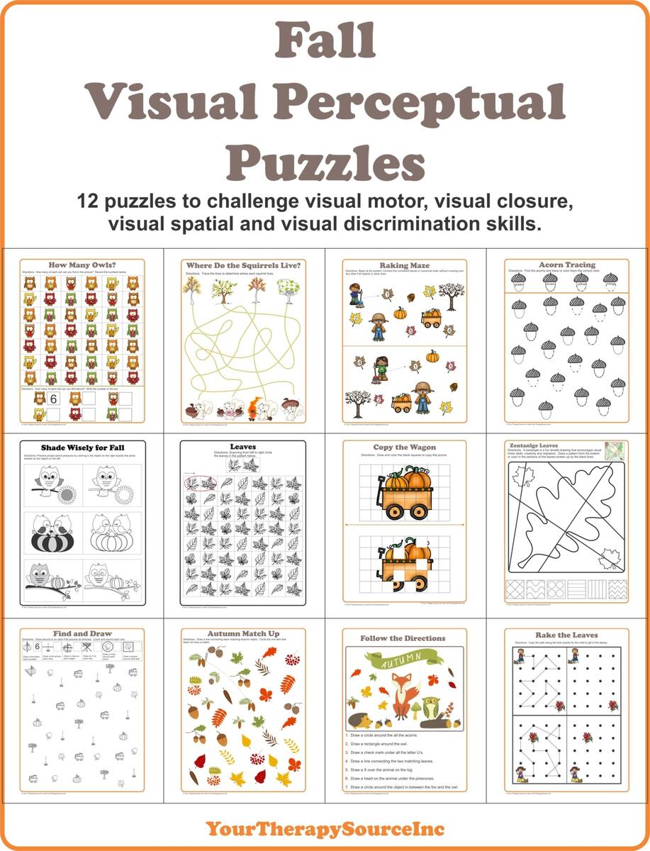 Fall Visual Motor Maze Your Therapy Source Easy Mazes Freebie Your Therapy Source