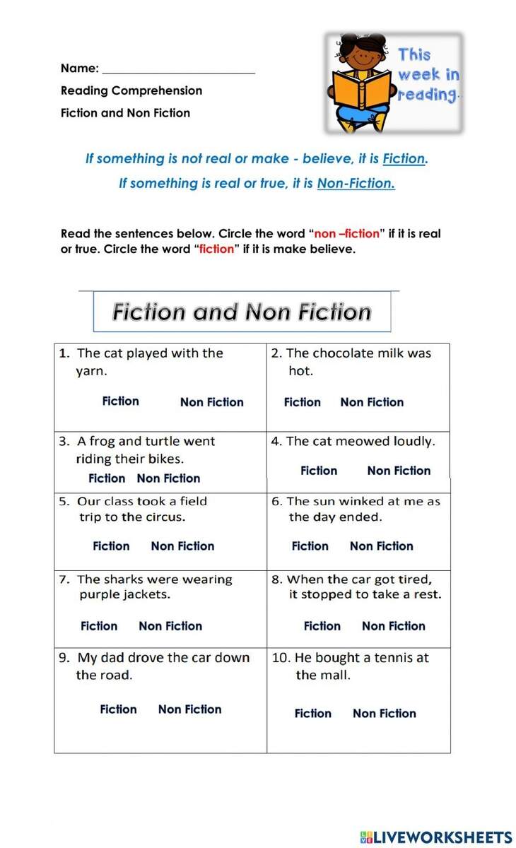 Fiction Vs Nonfiction Worksheet Fiction Vs Nonfiction Worksheets Library Fiction Vs Nonfiction Worksheet Fiction Vs Nonfiction Worksheets Library