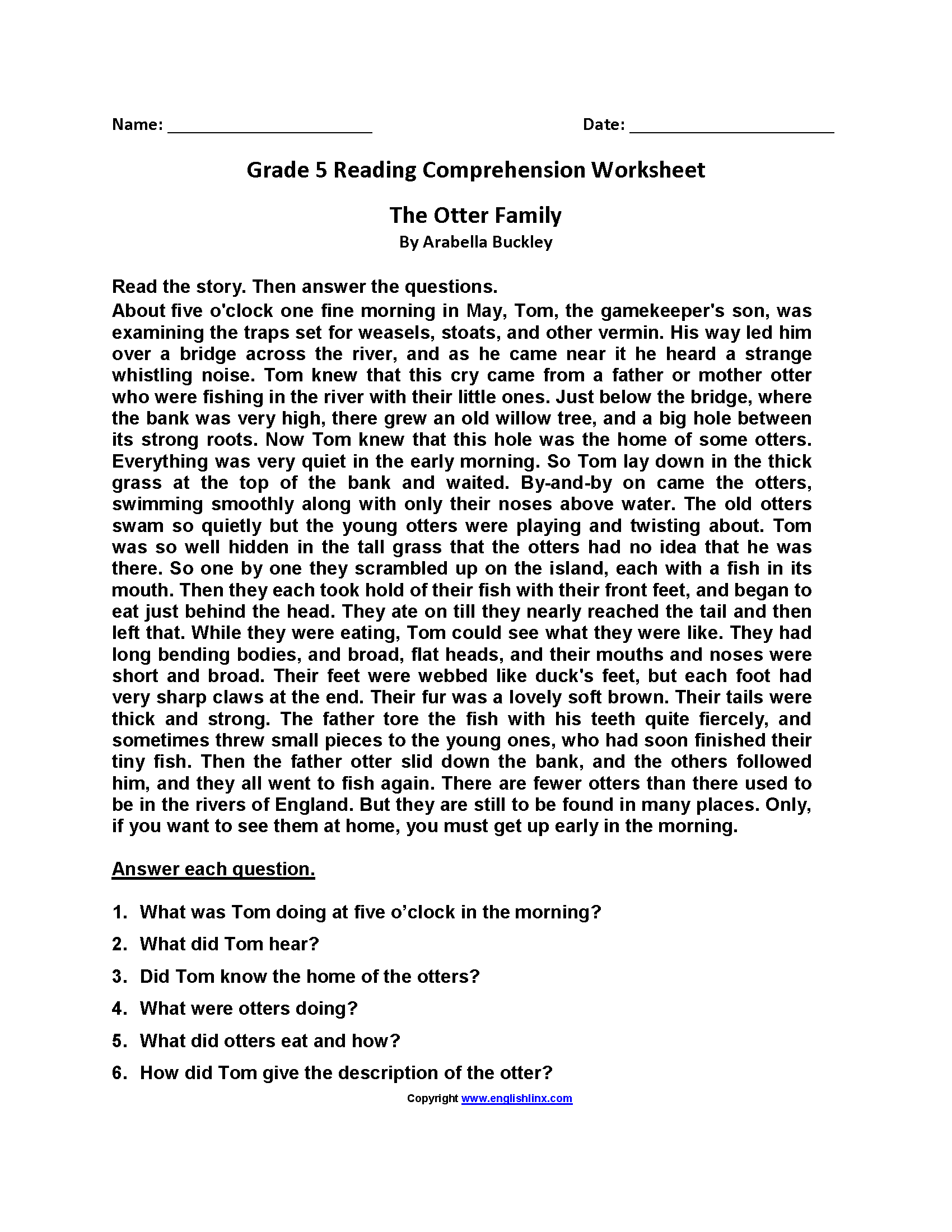 5 Printable Reading Comprehension English Worksheets Ages 4 7 KG1 To Grade 2 Etsy Norway