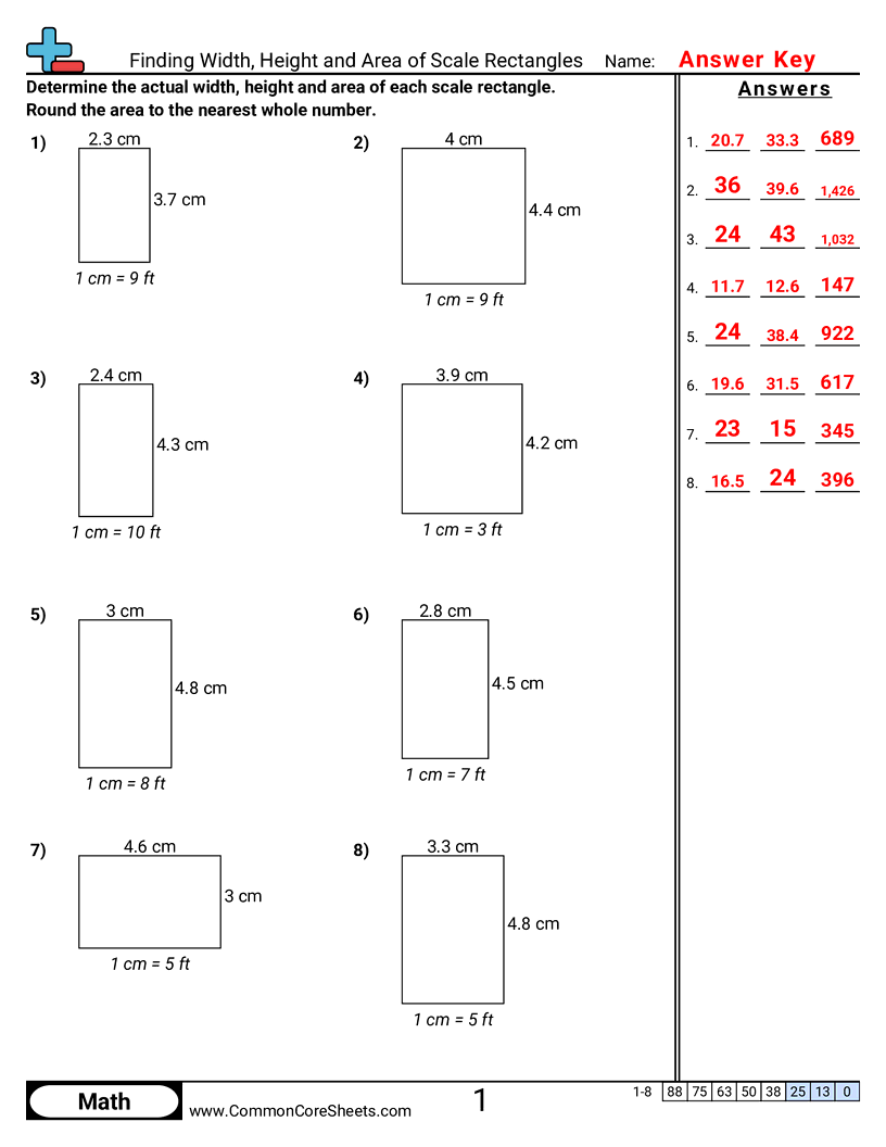 Finding Width Height And Area Of Scale Rectangles Worksheet Download Finding Width Height And Area Of Scale Rectangles Worksheet Download