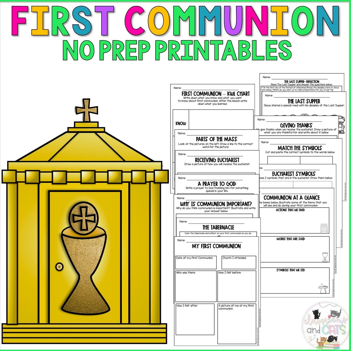 First Communion Sacrament Of Eucharist Activity Made By Teachers Printable Catholic First Communion Activity Page 1st Communion Worksheet 1st Holy Communion First Holy Communion Instant Download Etsy Denmark