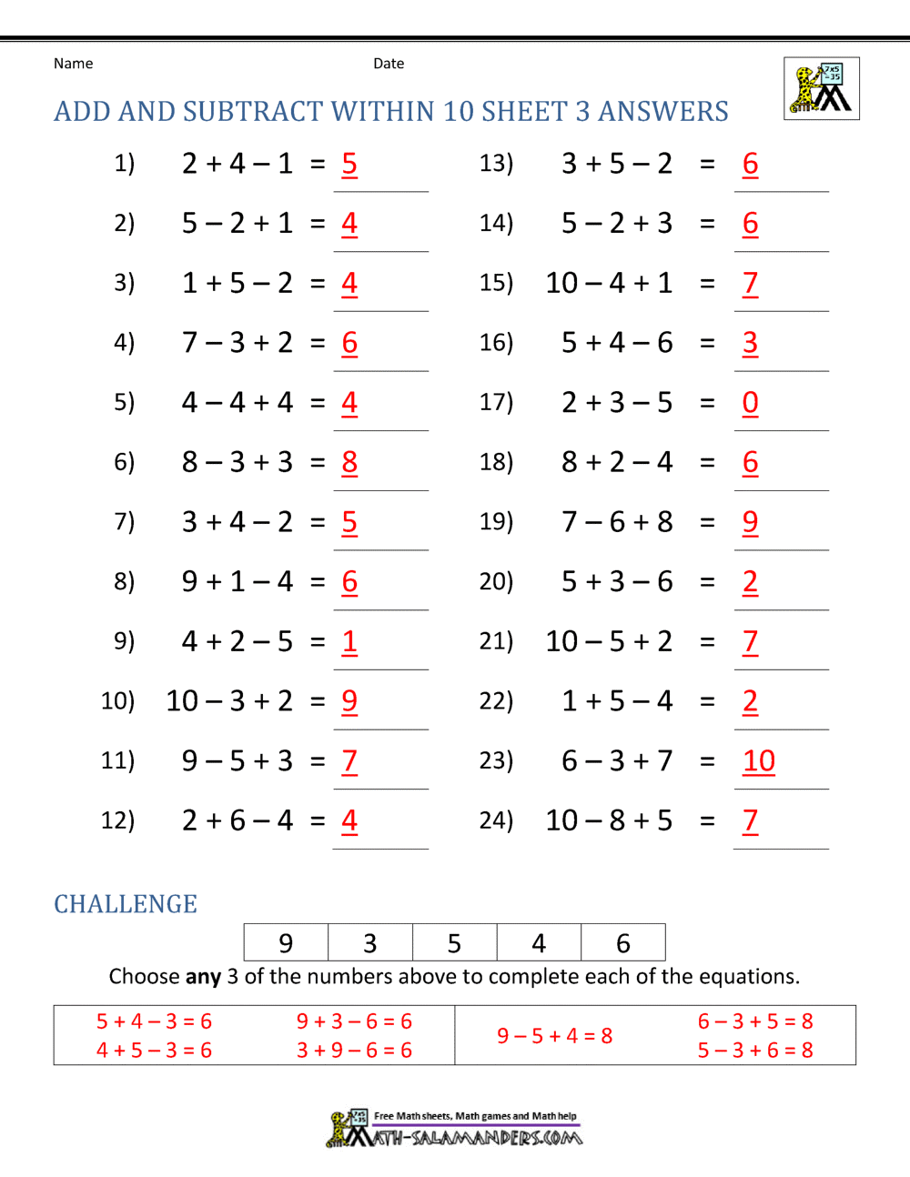 Math Worksheets Superstar Worksheets