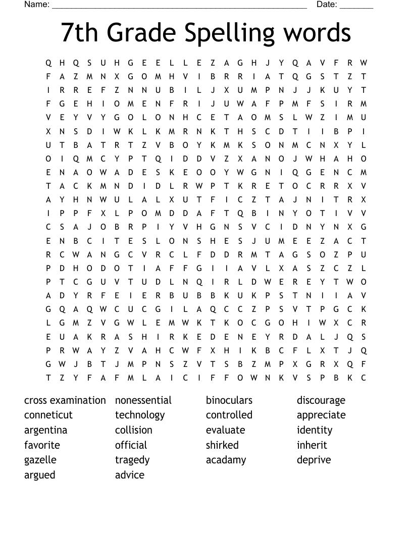 Free 7th Grade Spelling Words Download Free 7th Grade Spelling Words Png Images Free Worksheets On Clipart Library