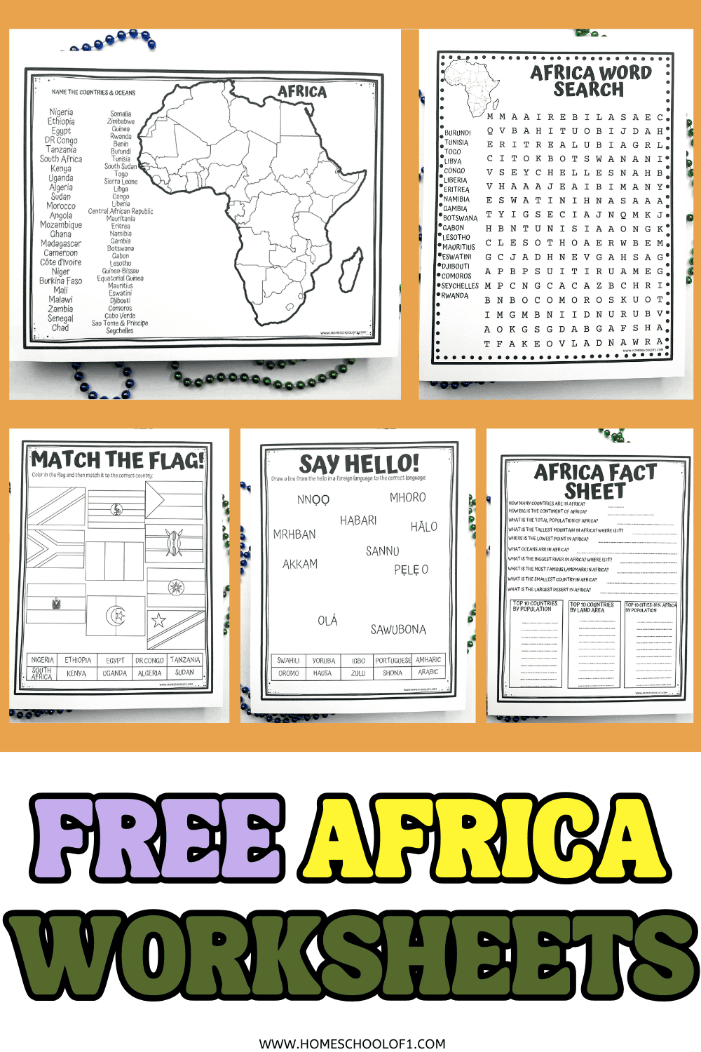 Free Africa Worksheets For Middle School Geography Printables