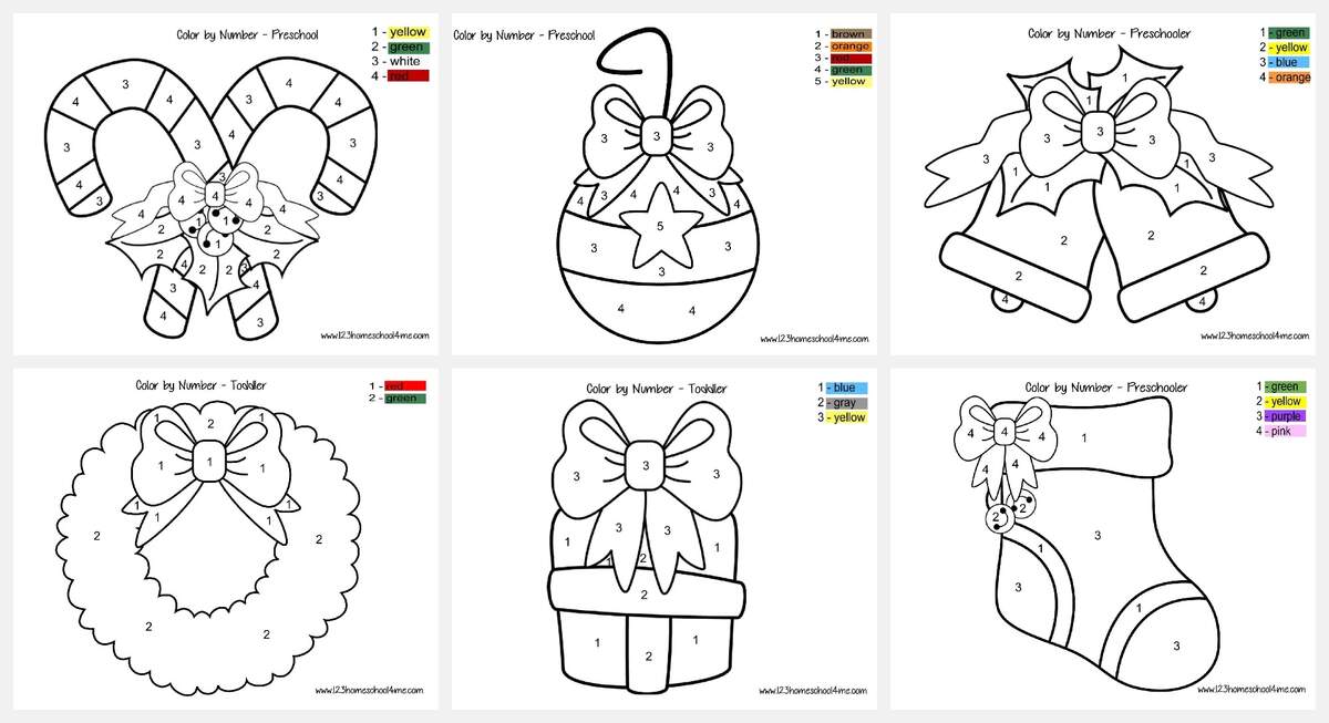 FREE Christmas Color By Number FREE Christmas Color By Number