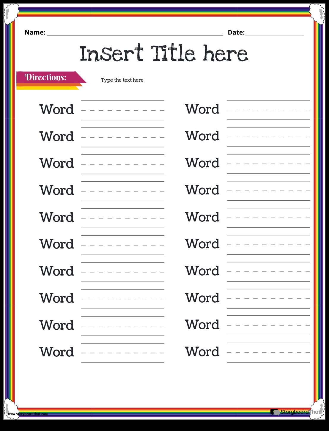 Free Compound Word Worksheets Storyboard That Templates