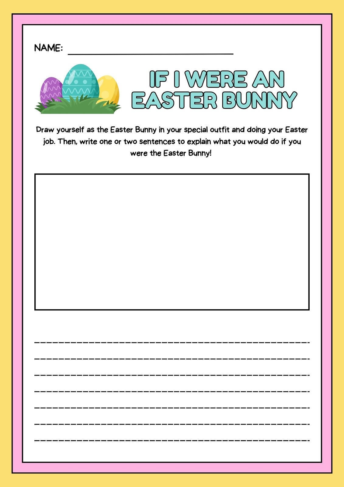 Free Custom Printable Easter Worksheet Templates Canva Free Custom Printable Easter Worksheet Templates Canva