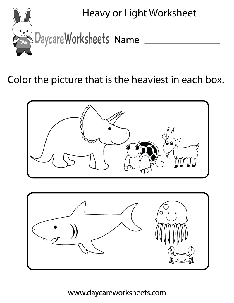 Heavier Or Lighter Worksheet Free Printable Digital PDF