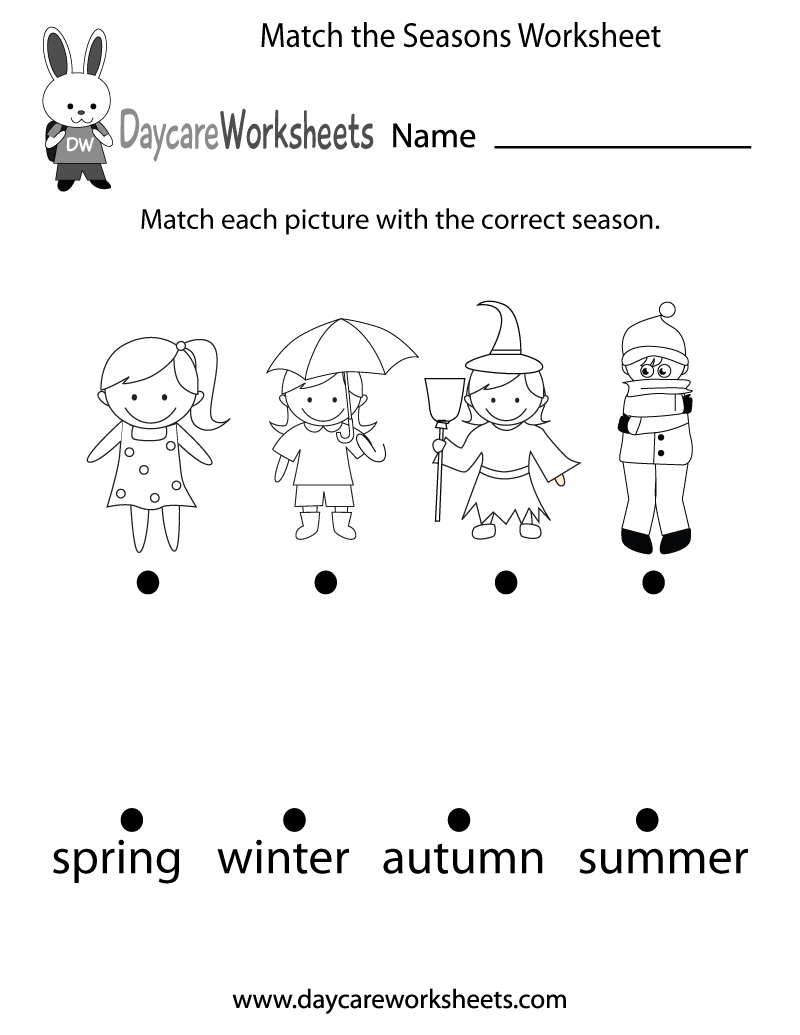 Free Preschool Match The Seasons Worksheet Free Preschool Winter Worksheet