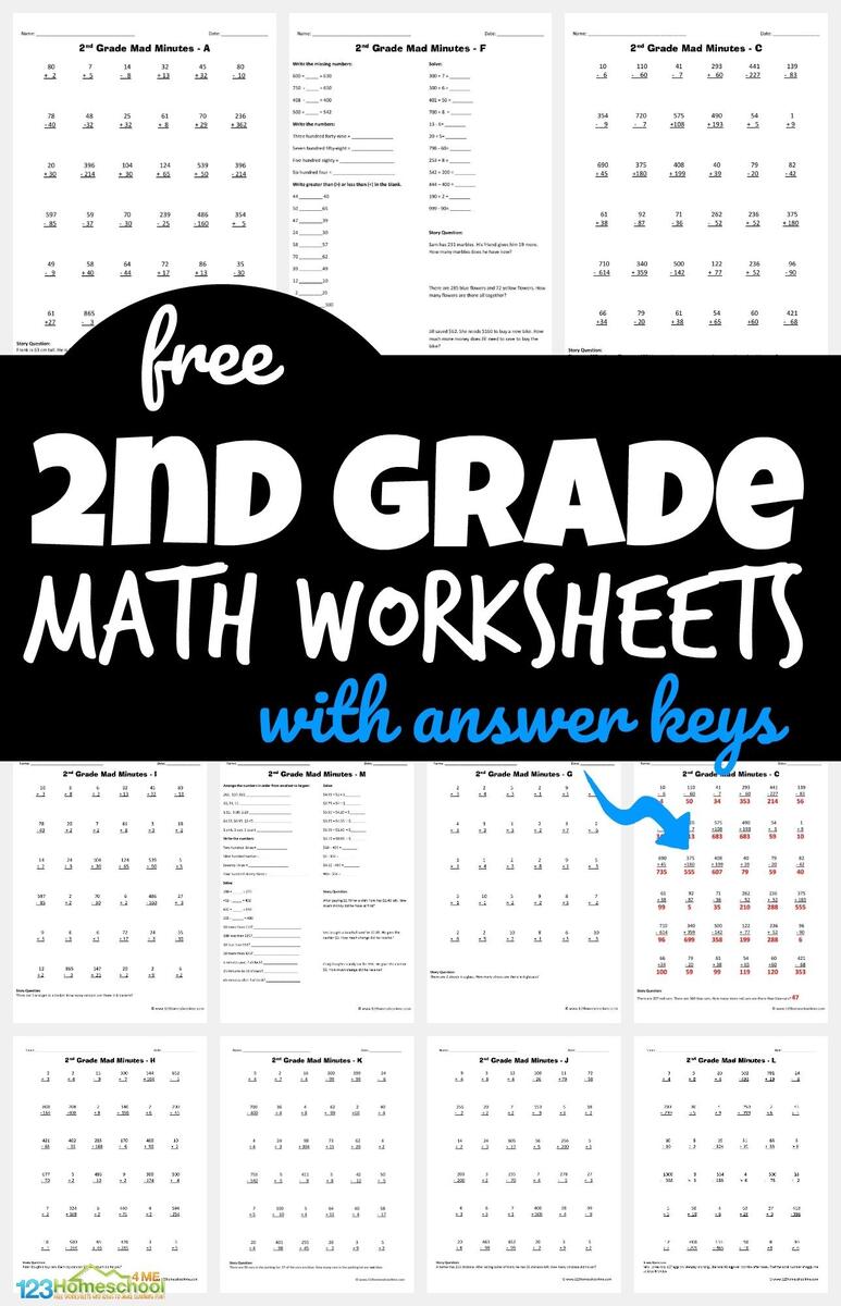FREE Printable 2nd Grade Math Minutes Worksheets Pdf Money Worksheets For 2nd Grade