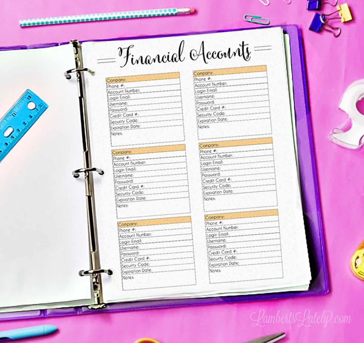 Printable Budget Planner Finance Binder Update All About Planners