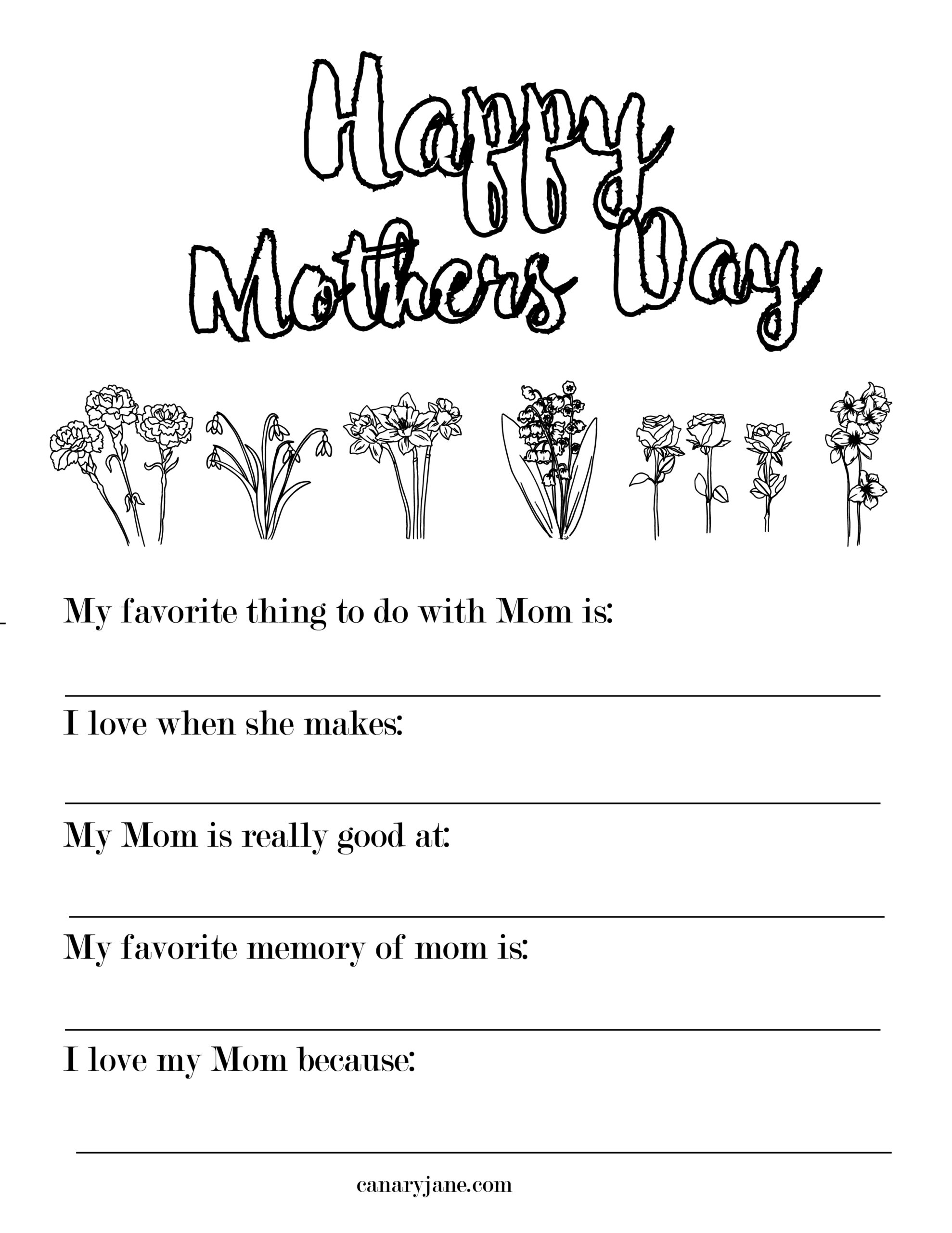 Free Printable Coloring Pages For Mothers Day And Grandma Canary Jane Free Printable Coloring Pages For Mothers Day And Grandma Canary Jane