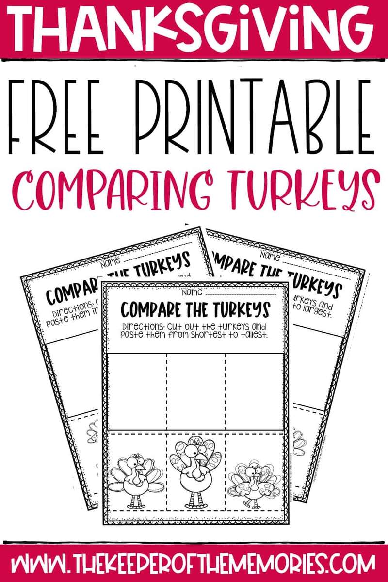 Free Printable Comparing Turkeys Thanksgiving Worksheets For Preschoolers The Keeper Of The Memories Find Differences Line Game For Children Thanksgiving Coloring Activity With Funny Turkey Driving A Van With Pumpkins Fall Printable Worksheet Autum Stock Vector Image Art Alamy