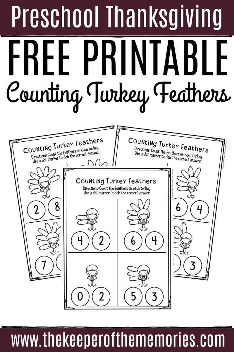 Thanksgiving Turkeys Cut Match Worksheets Numbers 1 5 By PreKautism