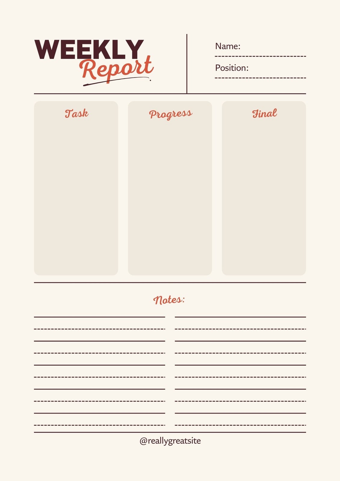 Free Printable Customizable Weekly Report Templates Canva Free Printable Customizable Weekly Report Templates Canva