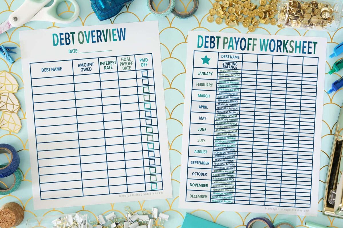 Free Printable Debt Payoff Planner Free Organizing Printables Free Debt Snowball Printable Worksheets Simplistically Living