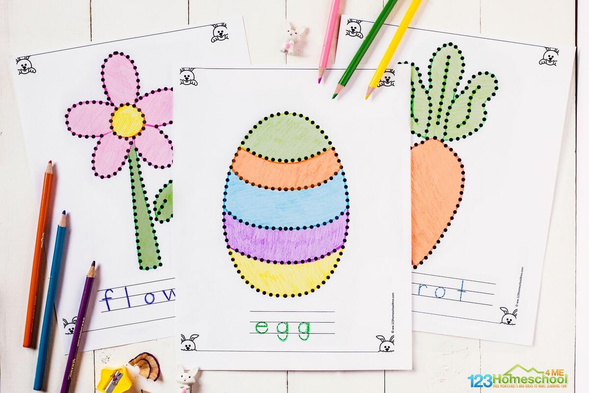 Free Easter Preschool Worksheets Mess For Less