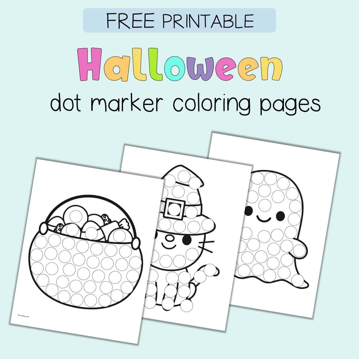 Free Printable Halloween Dot Marker Coloring Pages The Artisan Life Free Printable Halloween Dot Marker Coloring Pages The Artisan Life