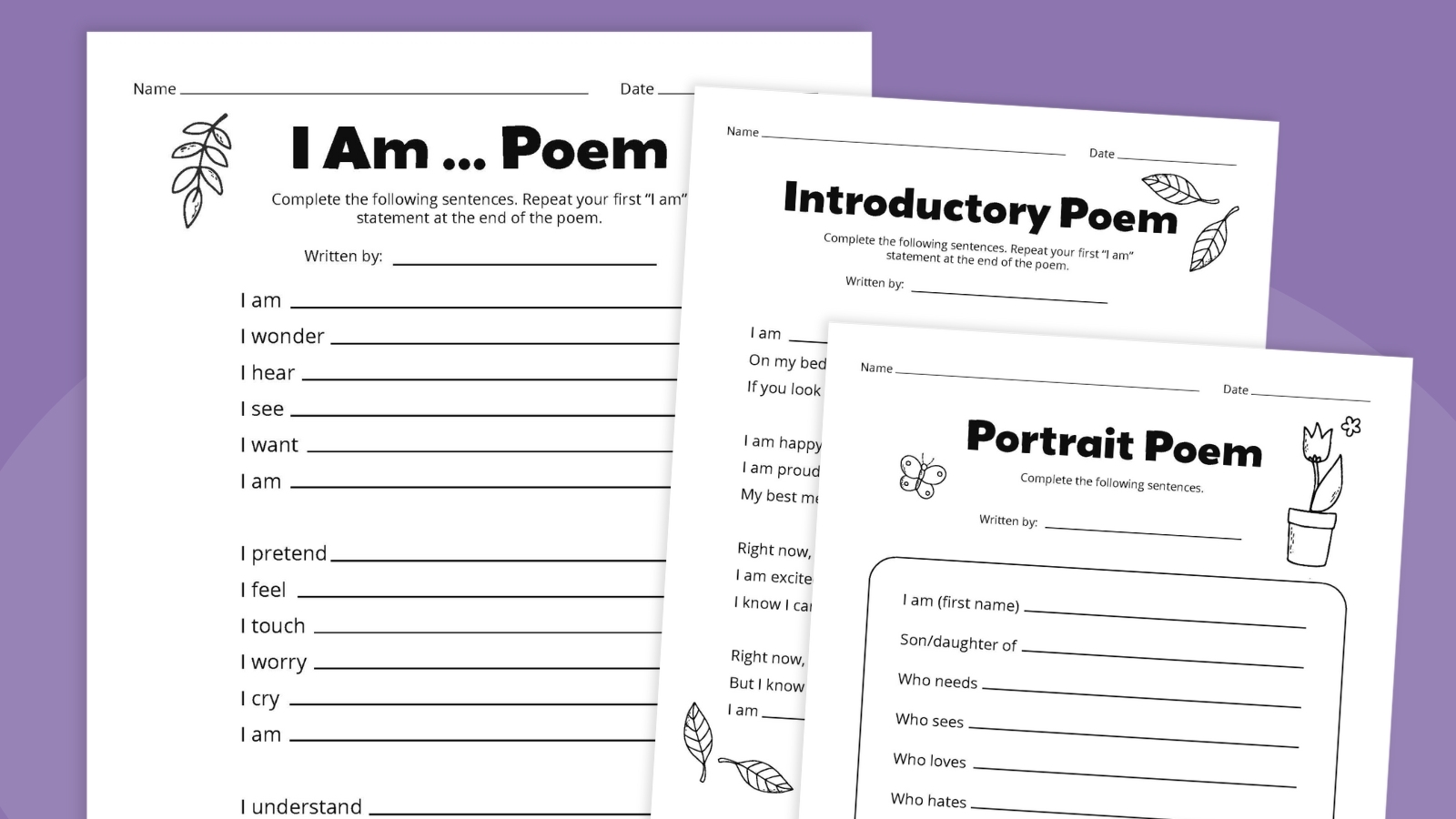 Poetry Worksheets Definition Examples For Kids