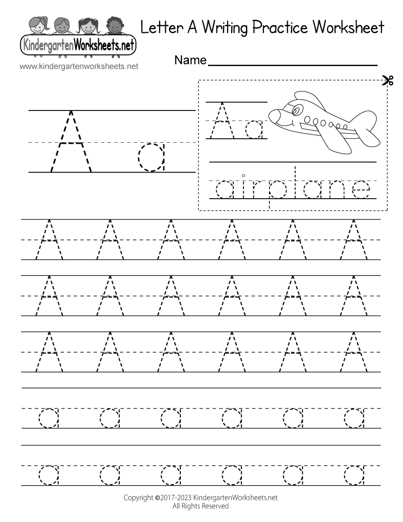 Free Printable Letter A Writing Practice Worksheet Free Letter Tracing Worksheets A Z Handwriting Practice Fun Early Learning