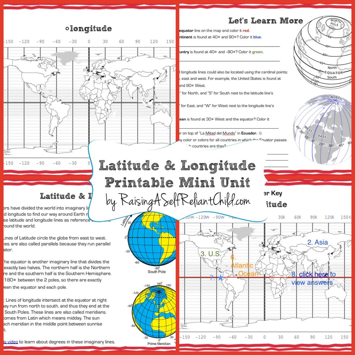 Free Printable Mini Unit Latitude And Longitude For Kids 76 Longitude Latitude Ideas To Save Today Map Skills Social Studies 5th Grade Social Studies And More