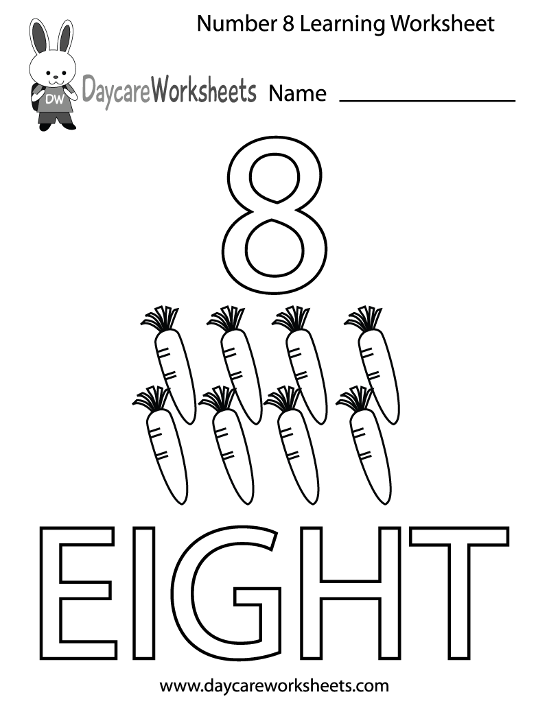 Free Printable Number Eight Learning Worksheet For Preschool FREE Printable Number 8 Worksheets For Preschoolers