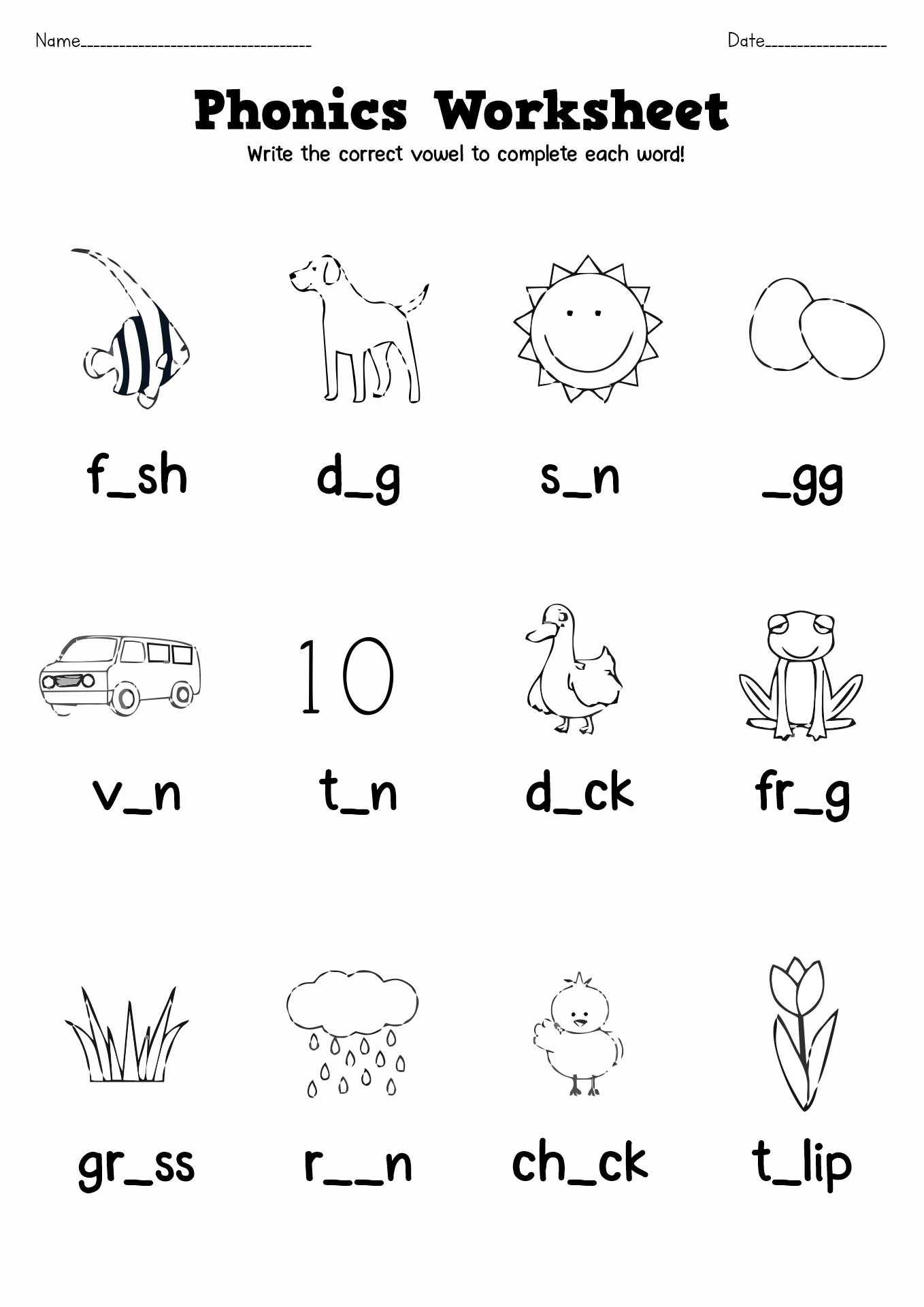 Free Printable Phonics Worksheets Free Printable Phonics Worksheets