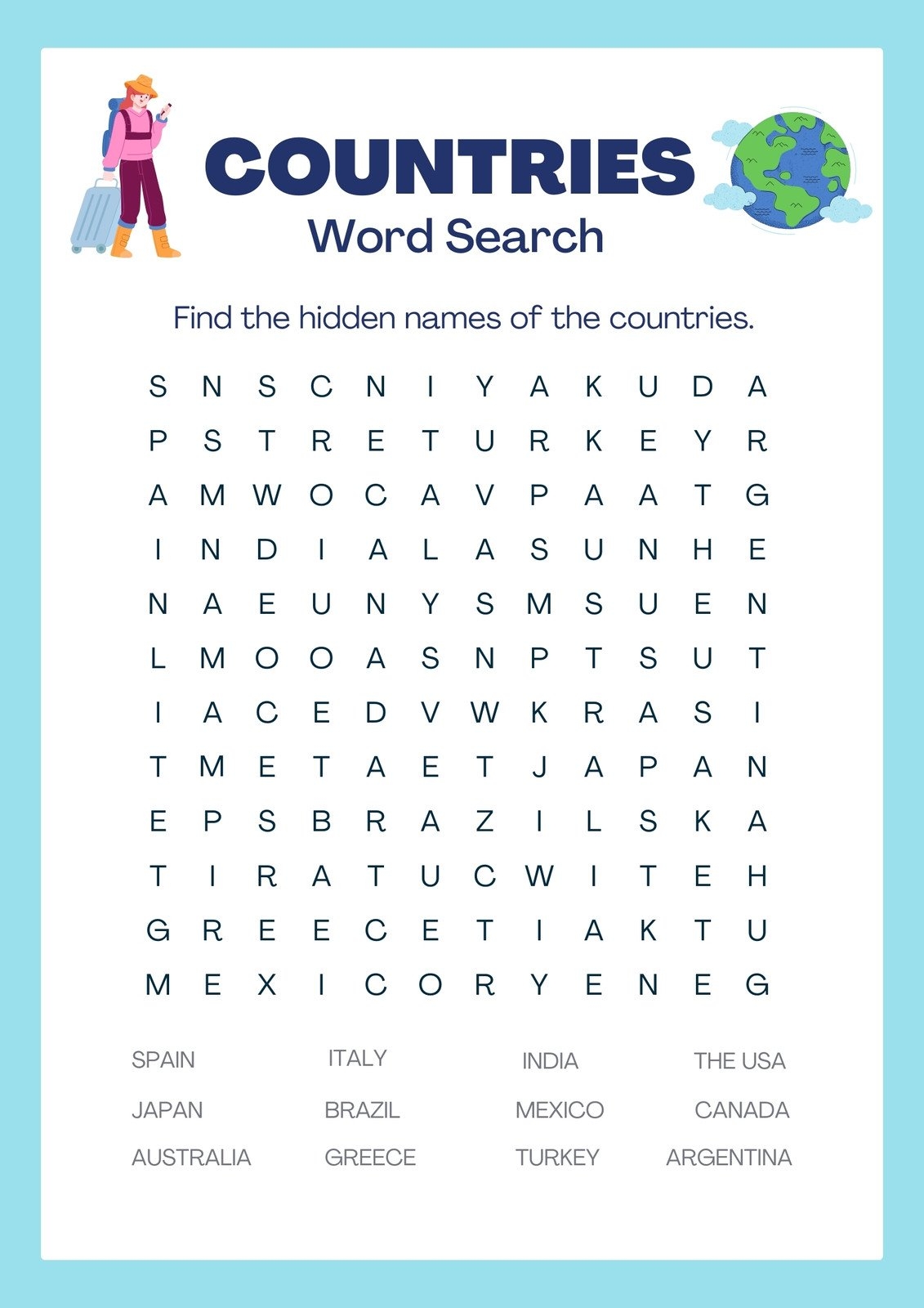 Landforms Earth Science Worksheet Free Printable Digital PDF