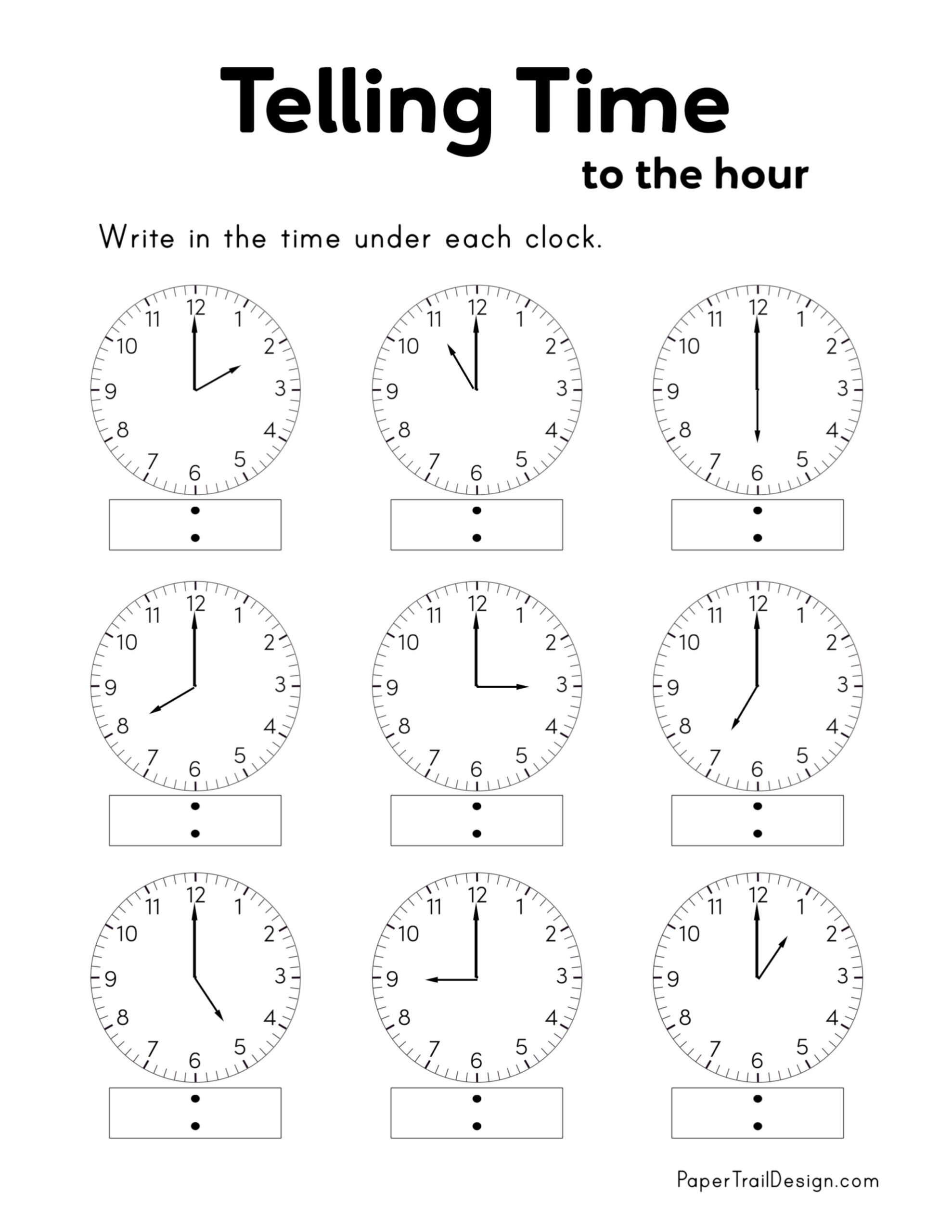 Telling Time By The Half Hour Cut Glue Made By Teachers