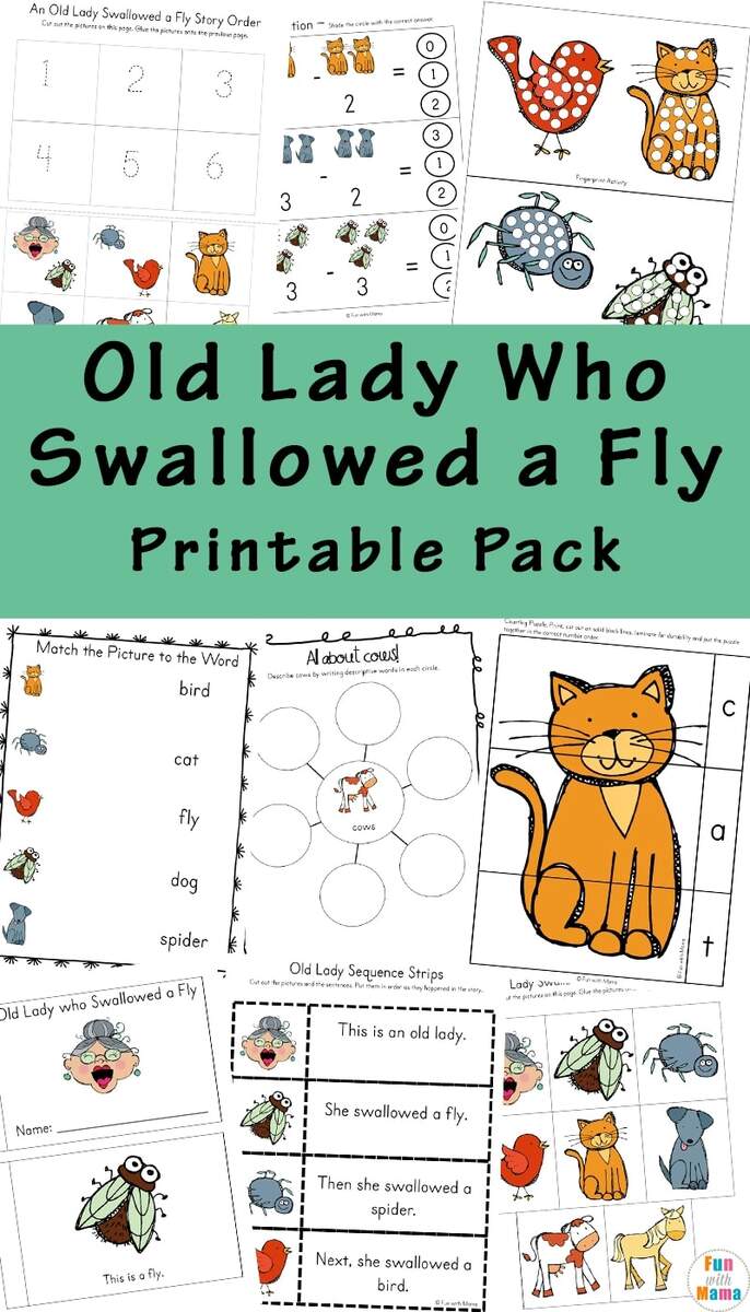 Free There Was An Old Lady Who Swallowed A Fly Worksheet Download Free There Was An Old Lady Who Swallowed A Fly Worksheet Png Images Free Worksheets On Clipart Library