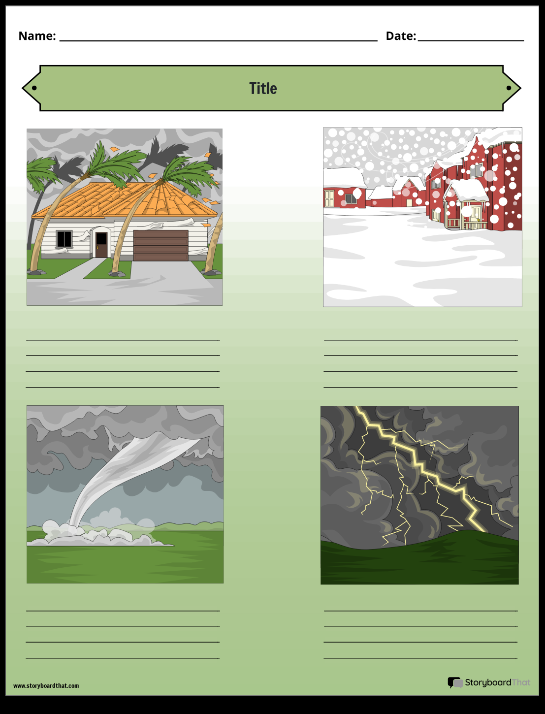 Free Weather Worksheets For Kids Storyboard That