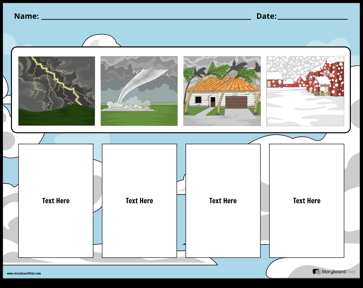 Free Weather Worksheets For Kids Storyboard That