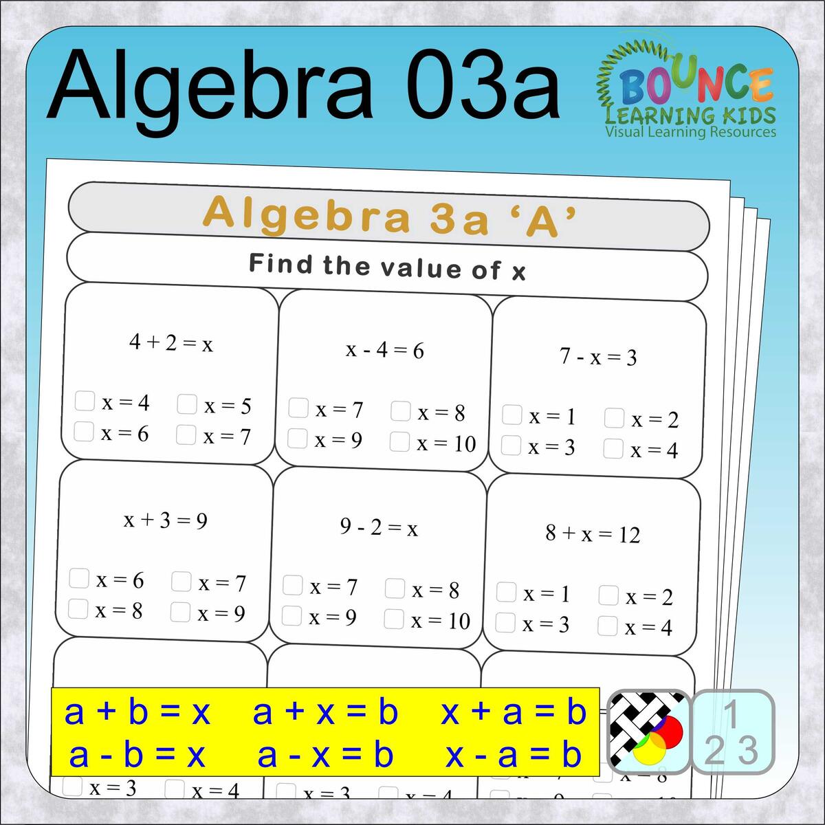 Fun Algebra 3a Worksheets With 72 Practice Questions Fun Algebra 3a Worksheets With 72 Practice Questions
