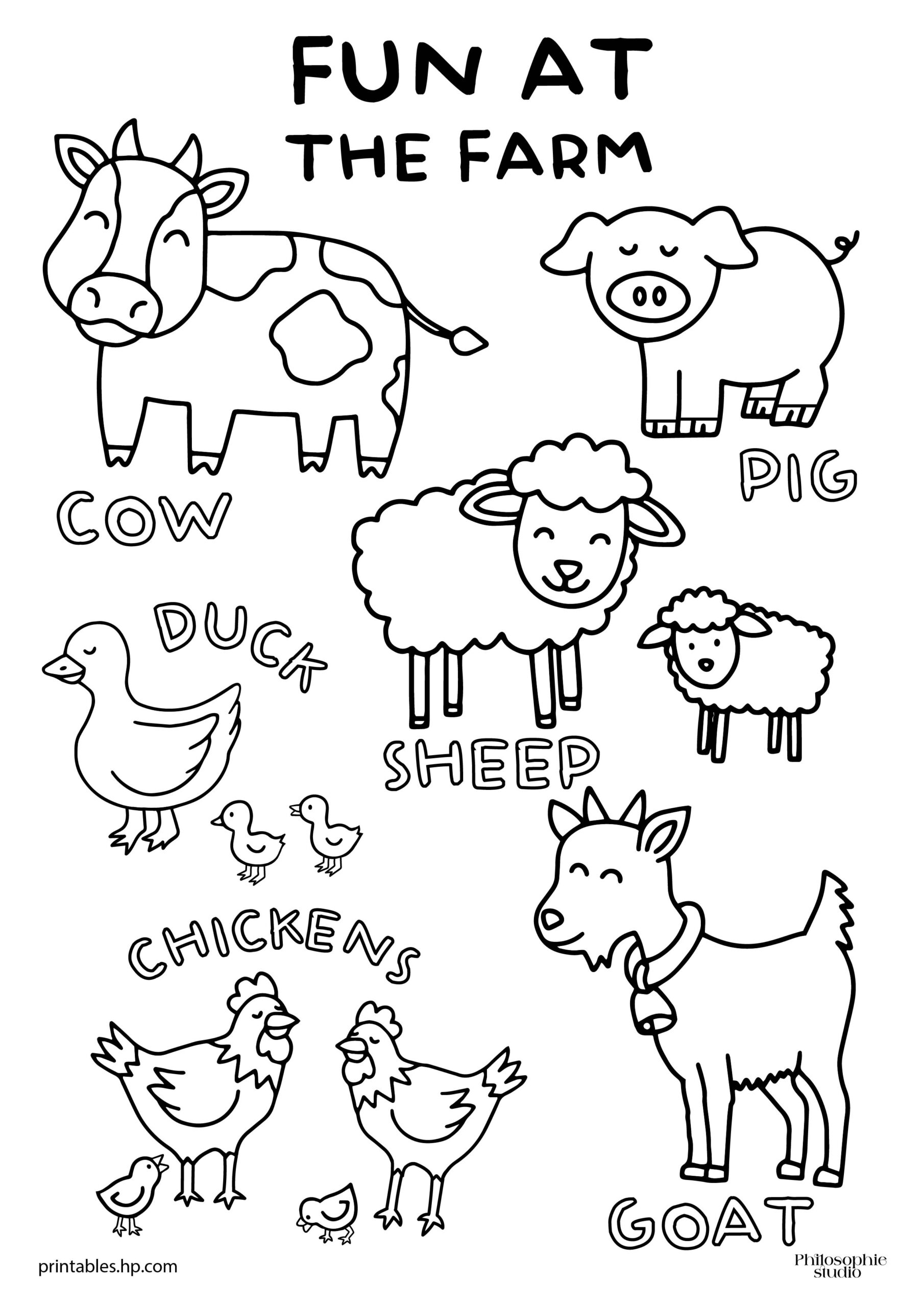 Fun At The Farm Printables Free Coloring Pages Learning Worksheets HP Official Site Fun At The Farm Printables Free Coloring Pages Learning Worksheets HP Official Site