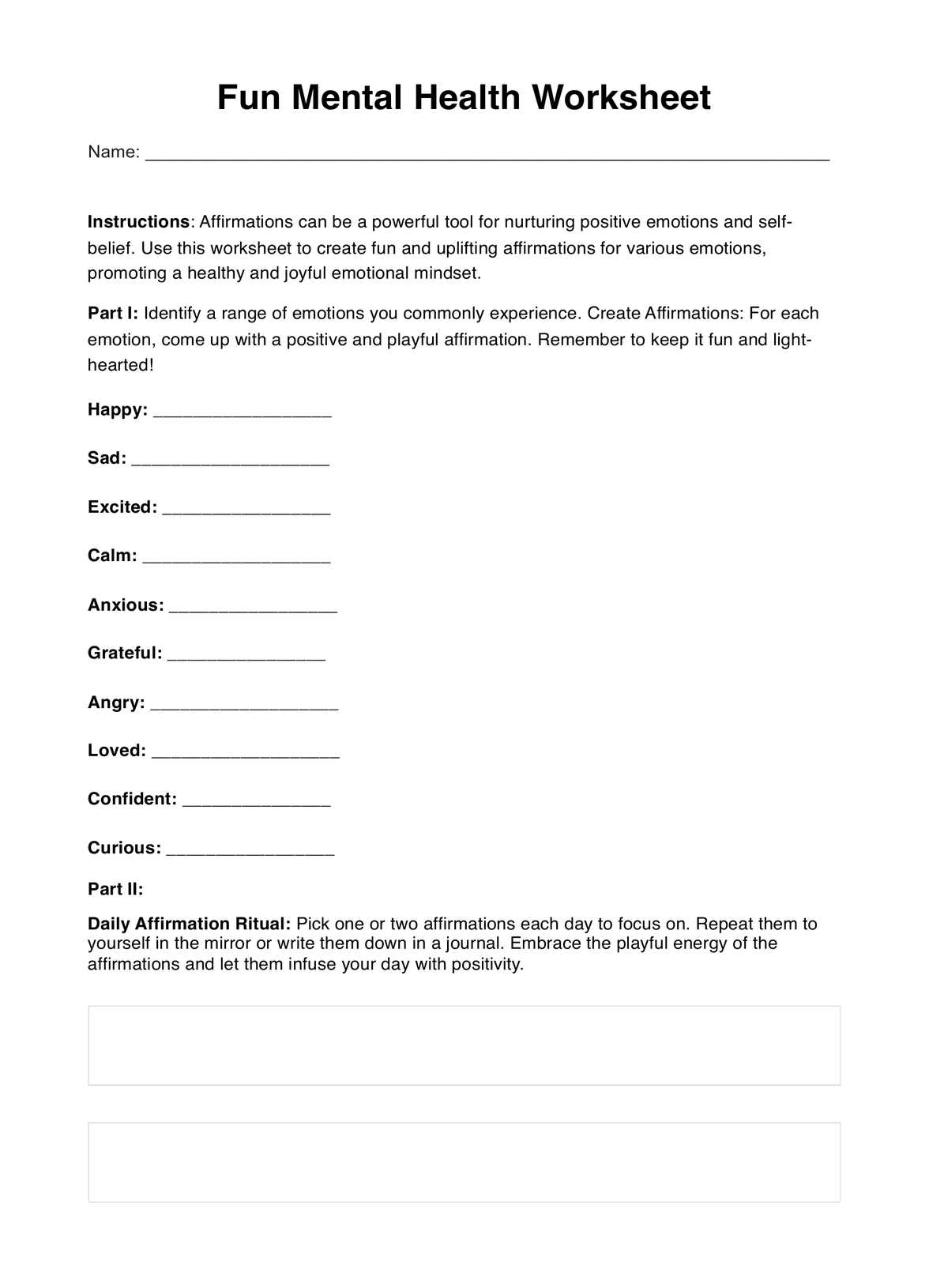 Fun Mental Health Worksheets Free And Customizable Mental Health Templates Canva