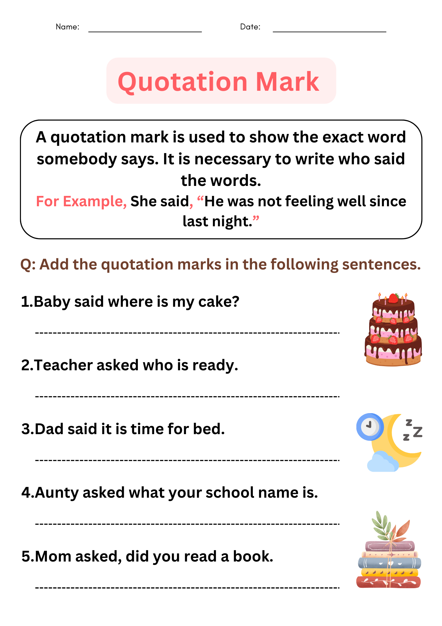 Grammer Quotation Marks Worksheets With Answers For Grade 1 2 3 Made By Teachers Grammer Quotation Marks Worksheets With Answers For Grade 1 2 3 Made By Teachers