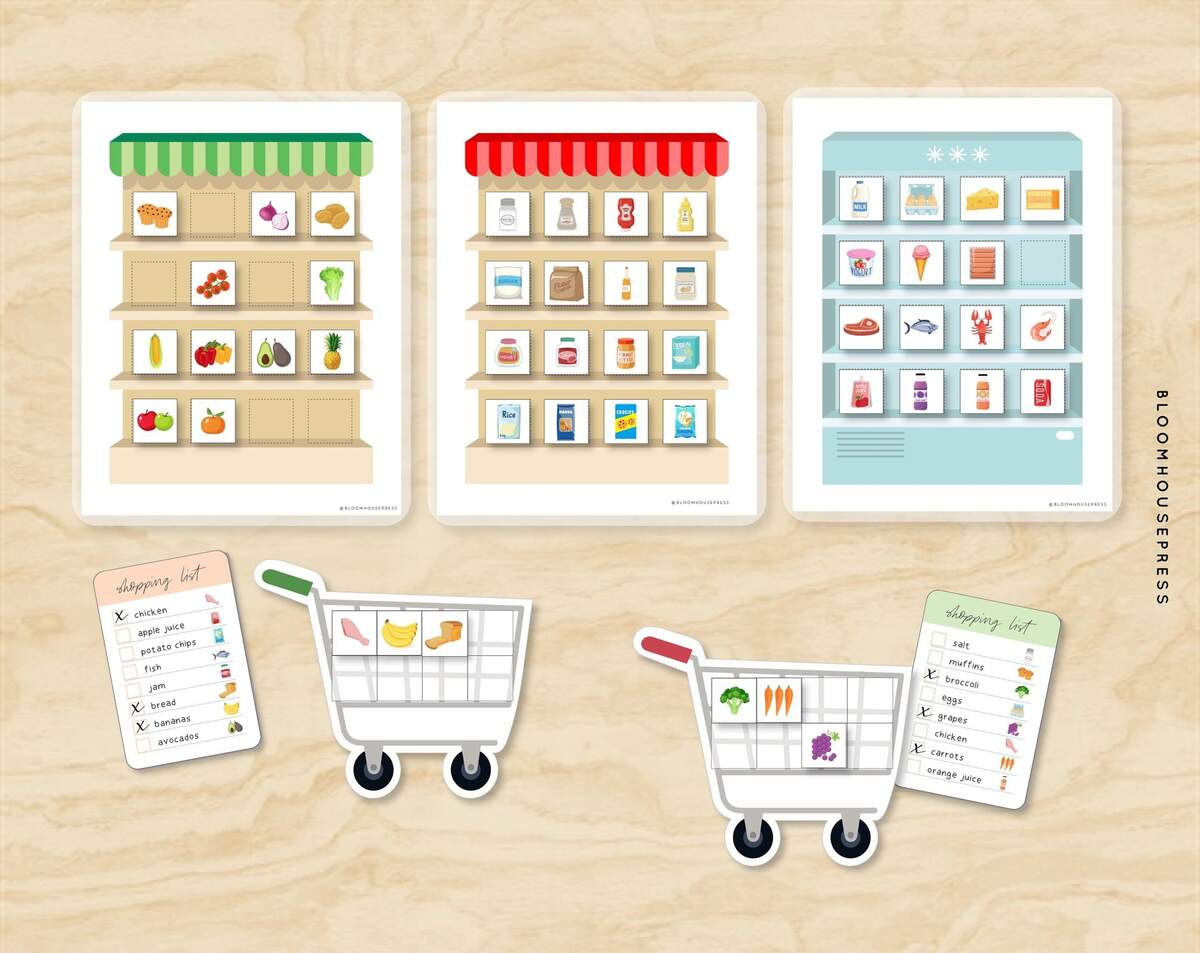 Grocery Shopping List Game Pretend Play Activity PDF Etsy Grocery Shopping List Game Pretend Play Activity PDF Etsy