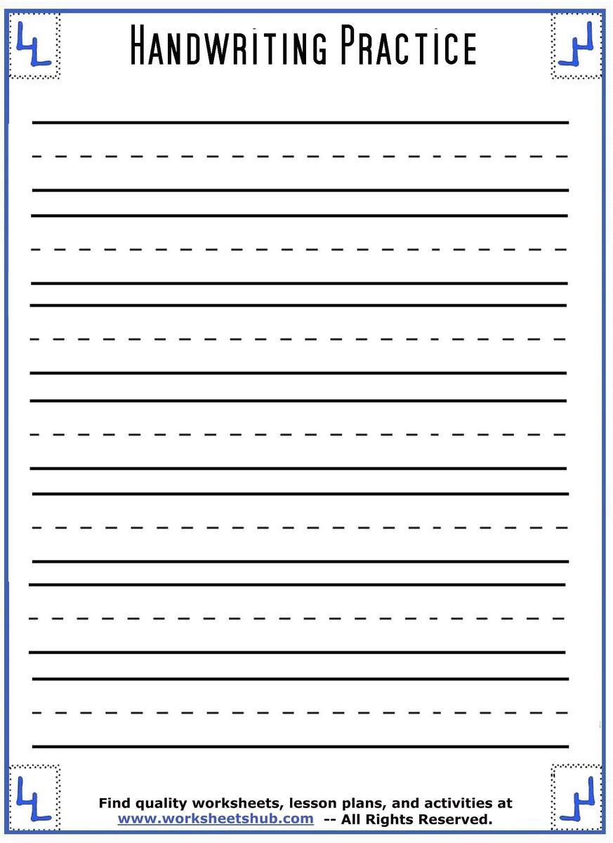 Handwriting Sheets Printable 3 Lined Paper Handwriting Sheets Printable 3 Lined Paper