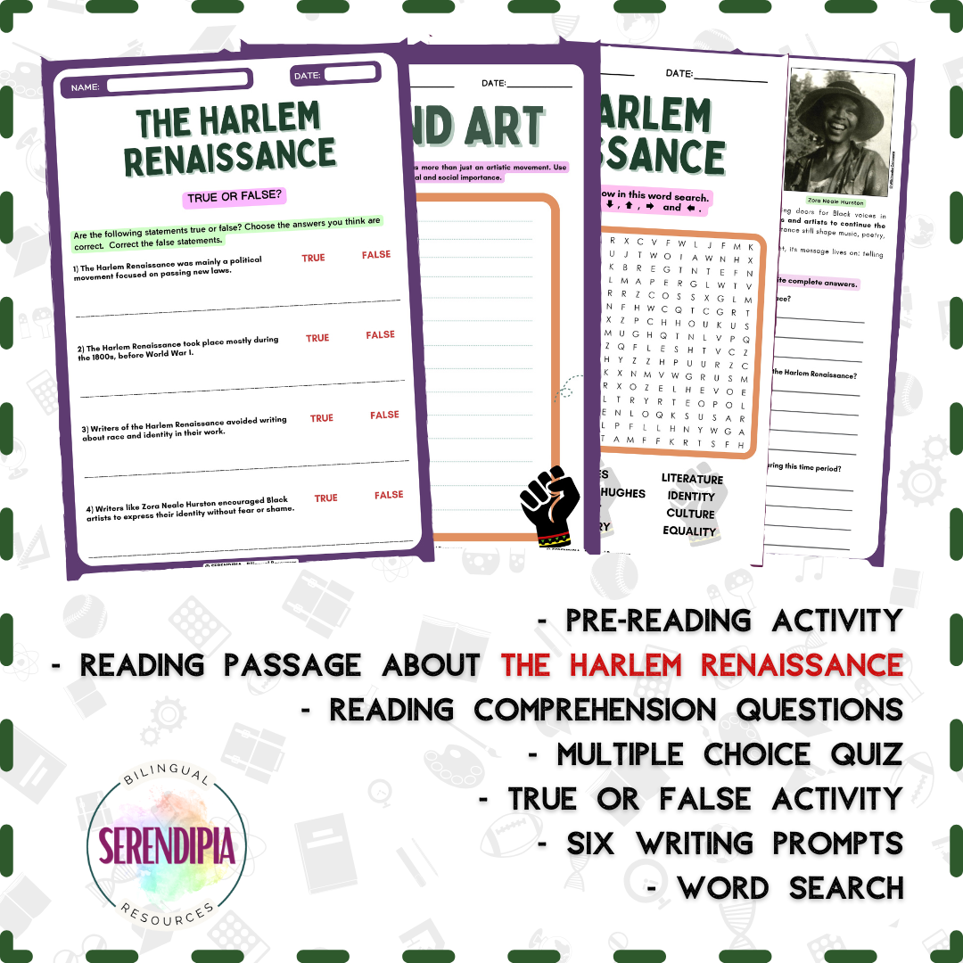 Harlem Renaissance Reading Comprehension Activities Black History Activities Langston Hughes Teaching Resources