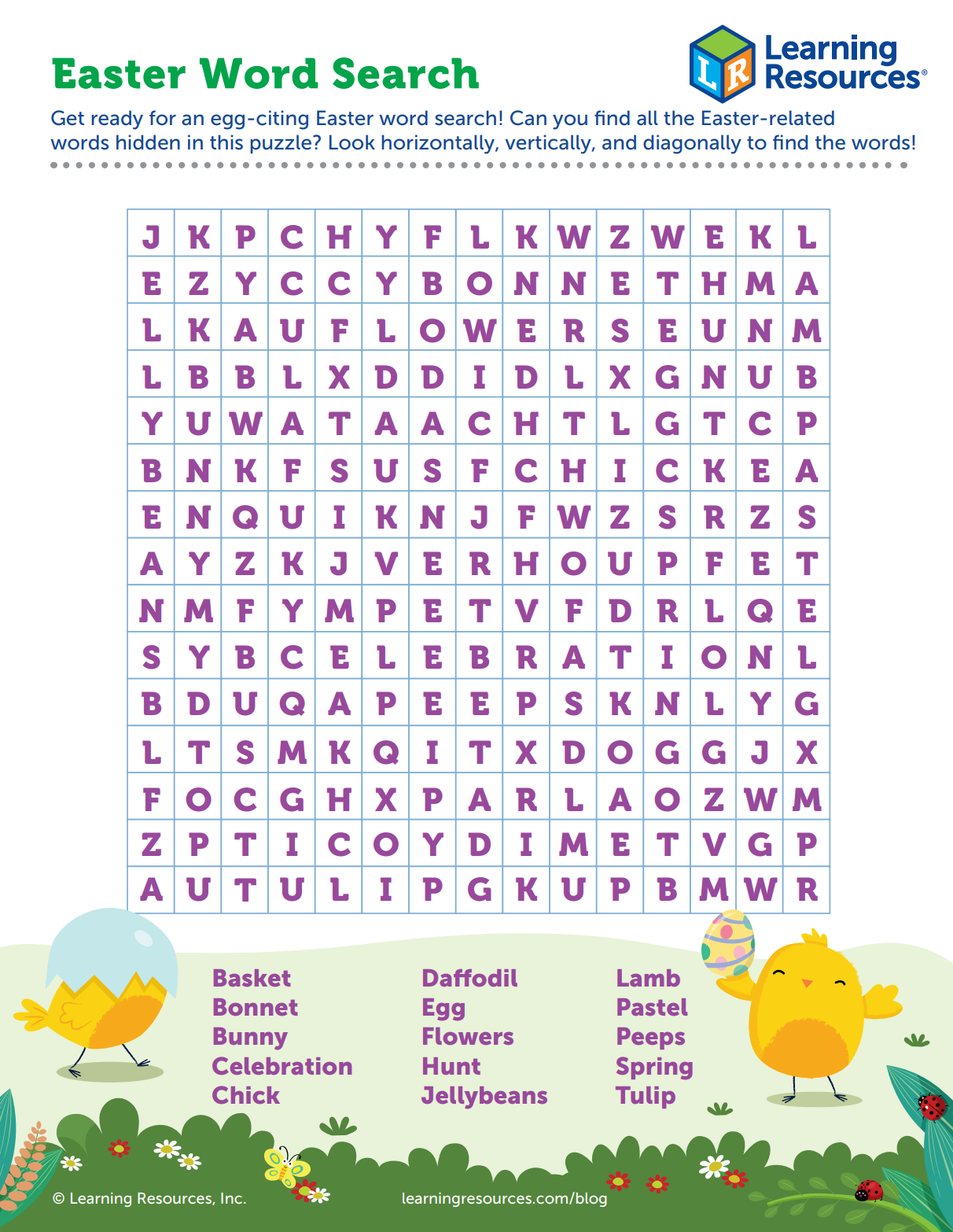 Hop Into Easter Fun With Printable Easter Word Search Easter Bible Activity Page Made By Teachers