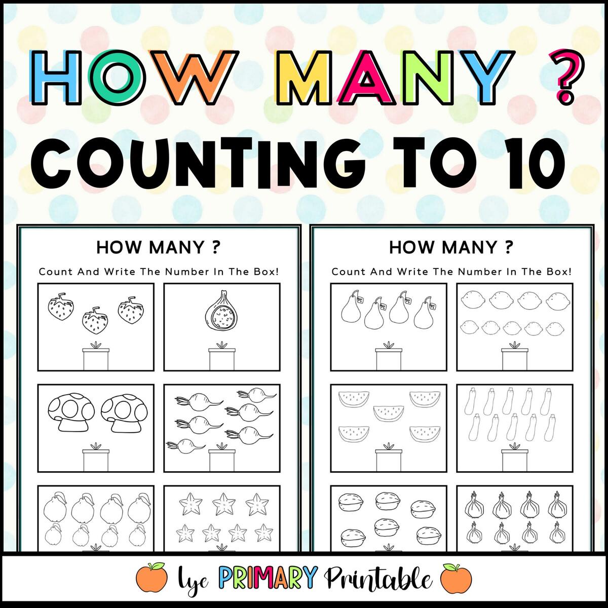 How Many Counting To 10 Numbers 1 10 Count Write And Practice Worksheets Made By Teachers