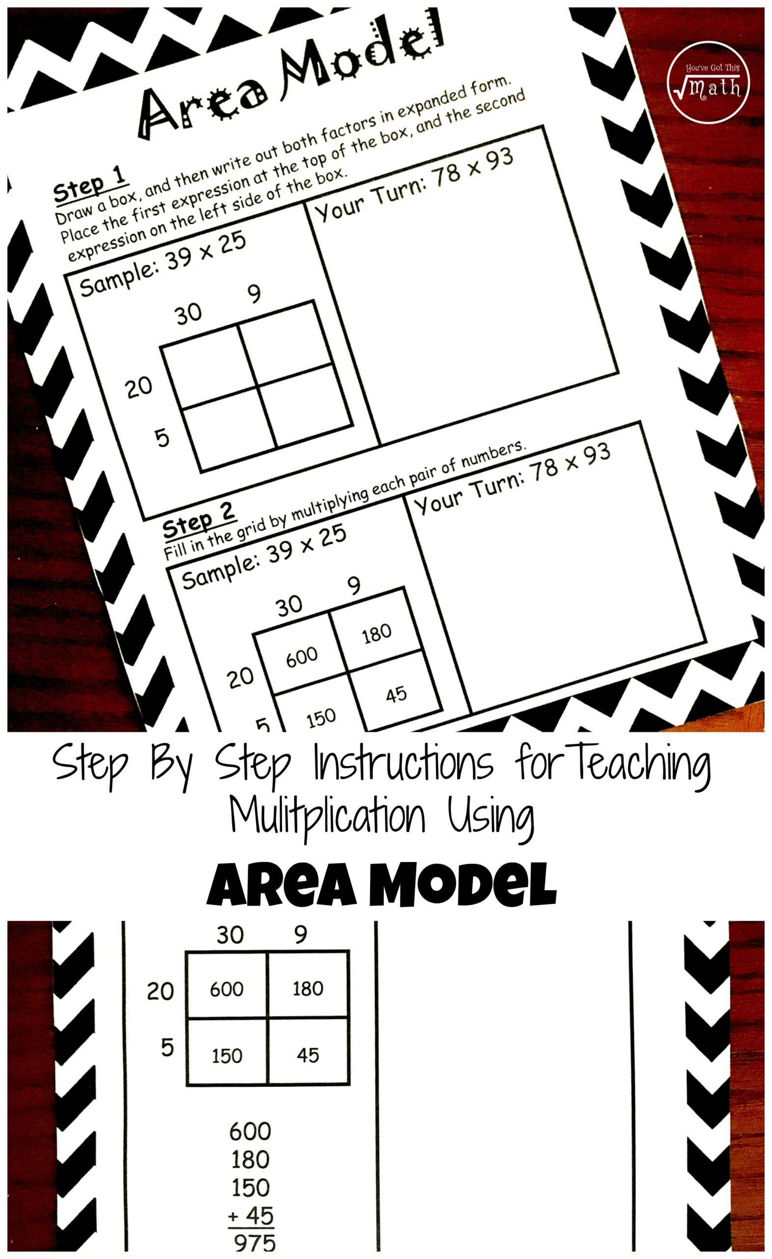 How To Teach Multiplication Using Area Model Free Printable 2 Digit Divisors Area Model Division Worksheets Bundle Made By Teachers